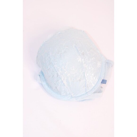 Victoria's Secret 34DD Blue Solid Push Up Lace Lightly Padded Unwired Razorback - Picture 14 of 14
